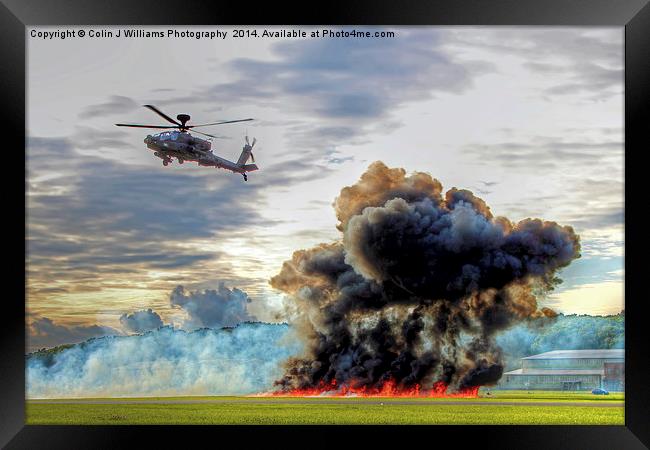 Apache Role Demo - Dunsfold wings and Wheels 2014  Framed Print by Colin Williams Photography