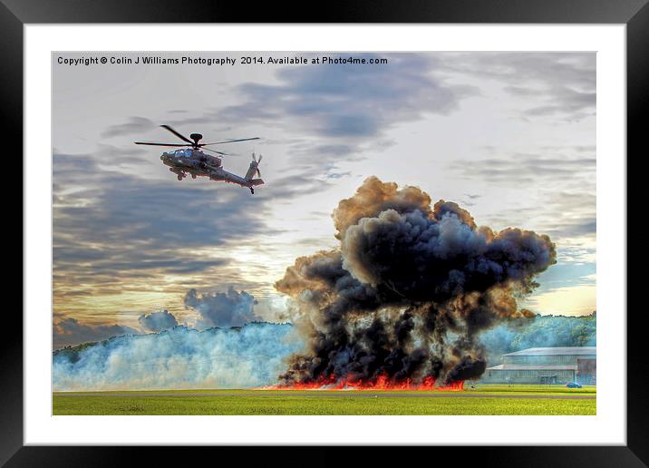 Apache Role Demo - Dunsfold wings and Wheels 2014  Framed Mounted Print by Colin Williams Photography