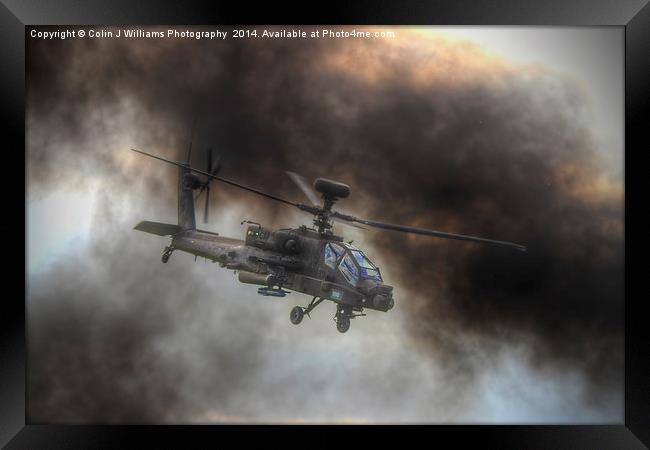  Apache  - Dunsfold wings and Wheels 2014 Framed Print by Colin Williams Photography