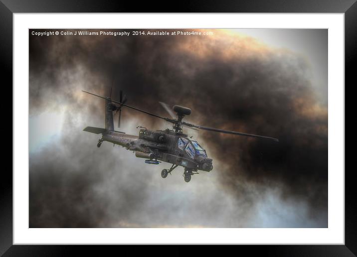  Apache  - Dunsfold wings and Wheels 2014 Framed Mounted Print by Colin Williams Photography