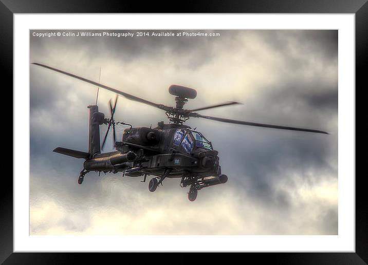 Mean Looking  Apache  - Dunsfold wings and Wheels  Framed Mounted Print by Colin Williams Photography