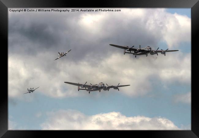  The Two Lancasters Tour - Dunsfold 2014 Framed Print by Colin Williams Photography
