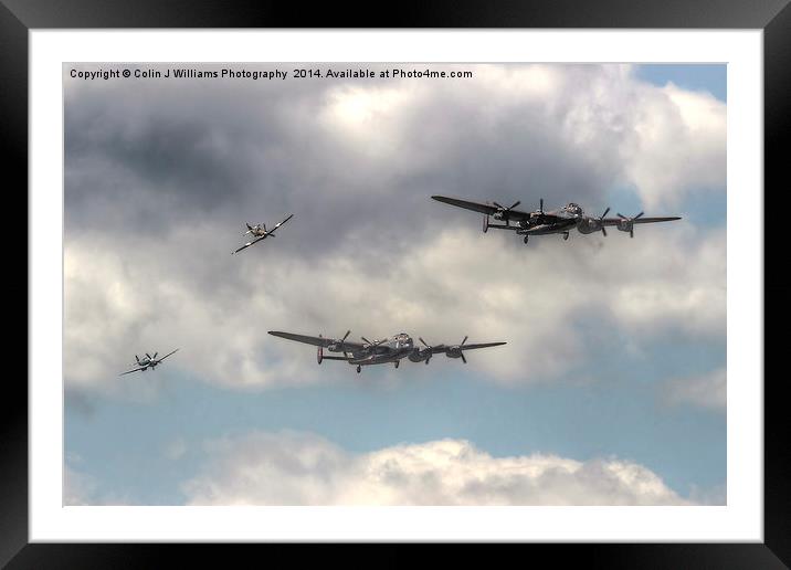  The Two Lancasters Tour - Dunsfold 2014 Framed Mounted Print by Colin Williams Photography
