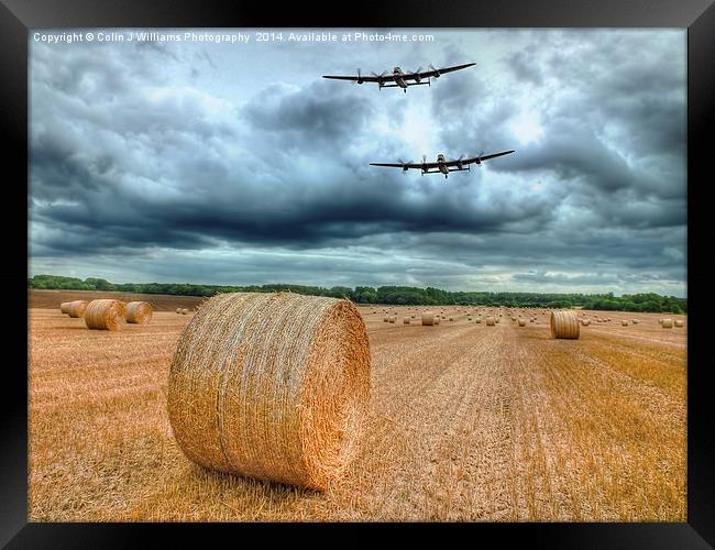  A Stormy September Evening - The 2 Lancasters  Framed Print by Colin Williams Photography