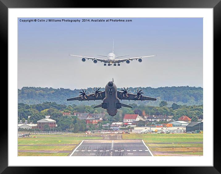  Airbus Frenzy - Farnborough 2014 Framed Mounted Print by Colin Williams Photography