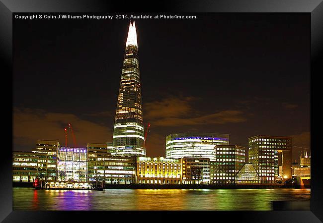  The Shard at Night Framed Print by Colin Williams Photography
