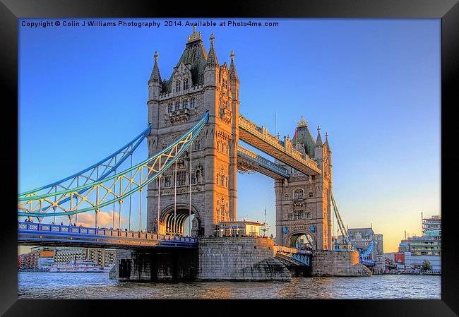  Tower Bridge The Golden Hour Framed Print by Colin Williams Photography
