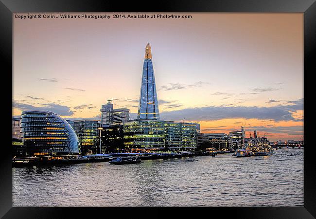  City Hall and The Shard Framed Print by Colin Williams Photography