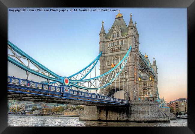   Tower Bridge From Butlers Wharf 2 Framed Print by Colin Williams Photography