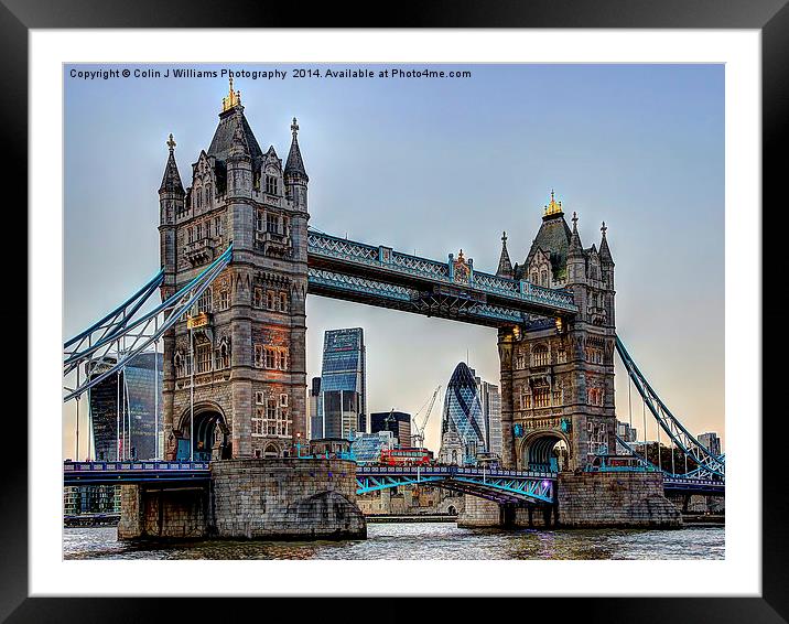  Tower Bridge And The City 3 Framed Mounted Print by Colin Williams Photography