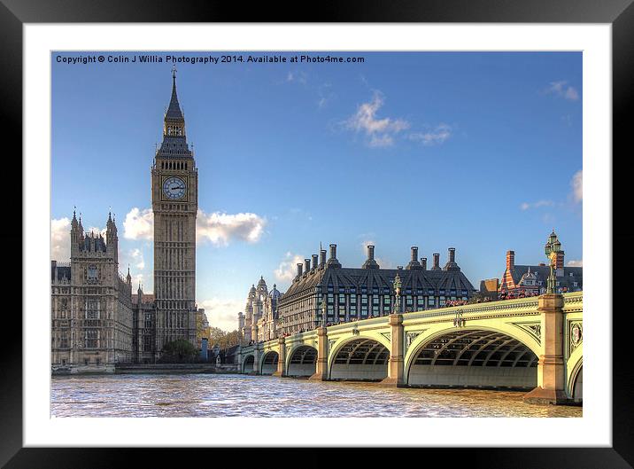   Westminster Skyline 2 Framed Mounted Print by Colin Williams Photography