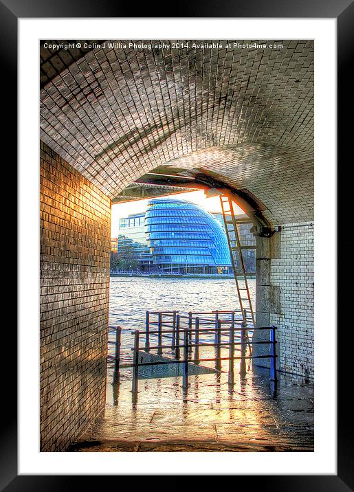  City Hall From Underneath Tower Bridge Framed Mounted Print by Colin Williams Photography
