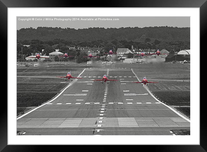  The Red Arrows Take Off - Wheels Up Framed Mounted Print by Colin Williams Photography