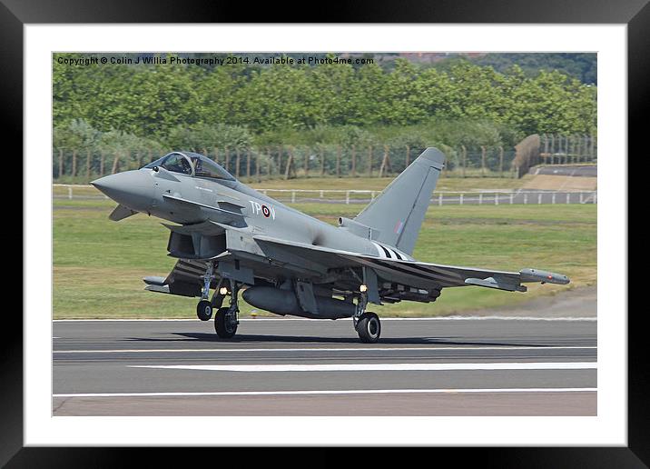   Eurofighter Typhoon Landing - Farnbourough 2014 Framed Mounted Print by Colin Williams Photography