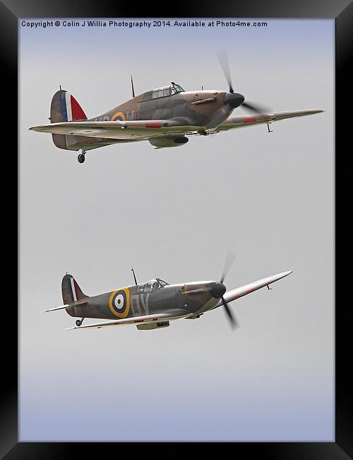  Hurricane And Spitfire 1 Framed Print by Colin Williams Photography