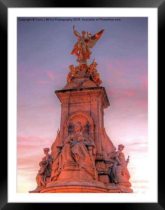  Victoria Memorial at Sunset 2 Framed Mounted Print by Colin Williams Photography