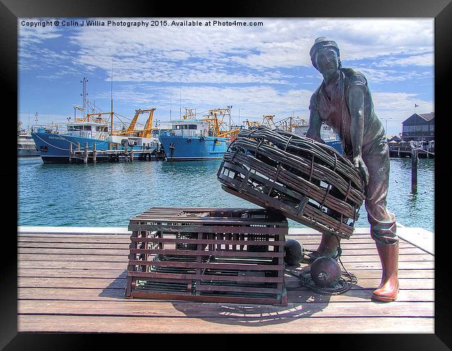  Fishing Harbour Fremantle WA Framed Print by Colin Williams Photography