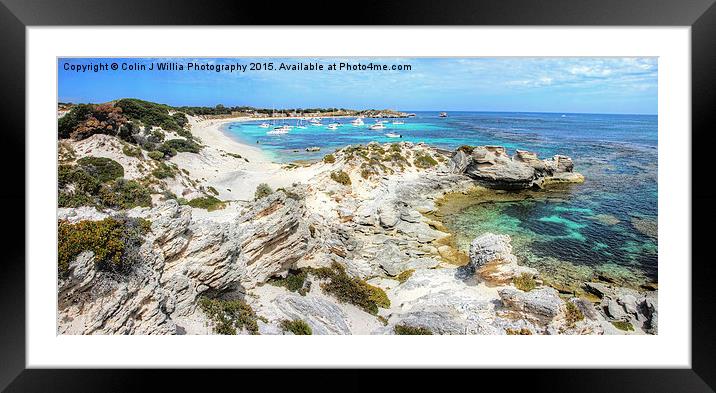  Longreach Bay Rottnest Island Perth WA Framed Mounted Print by Colin Williams Photography