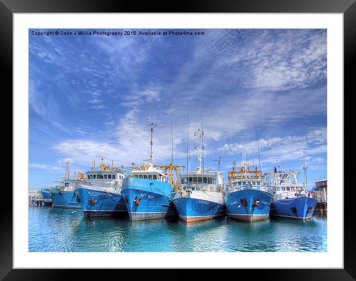  Fishing Fleet Fremantle WA  Framed Mounted Print by Colin Williams Photography