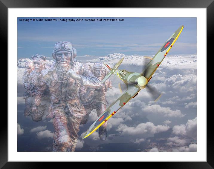  Out Of The Clouds - We Remember Them -  75 years  Framed Mounted Print by Colin Williams Photography