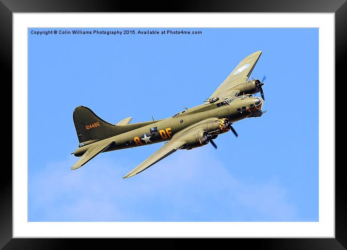  B17 Sally B - A Flying Legend  2 Framed Mounted Print by Colin Williams Photography