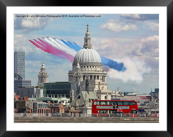  The Red Arrows And Saint Pauls Cathederal Framed Mounted Print by Colin Williams Photography