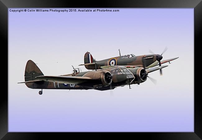 Spitfire And Blenheim Duxford 2015 - 1 Framed Print by Colin Williams Photography