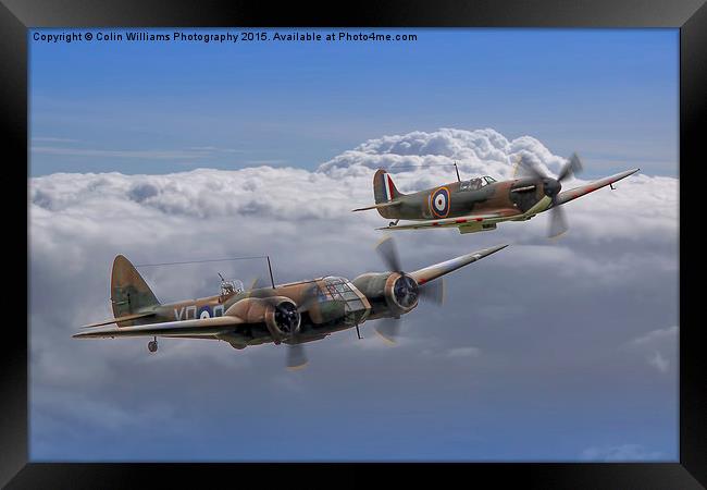  Spitfire And Blenheim Duxford  2015 - 3 Framed Print by Colin Williams Photography