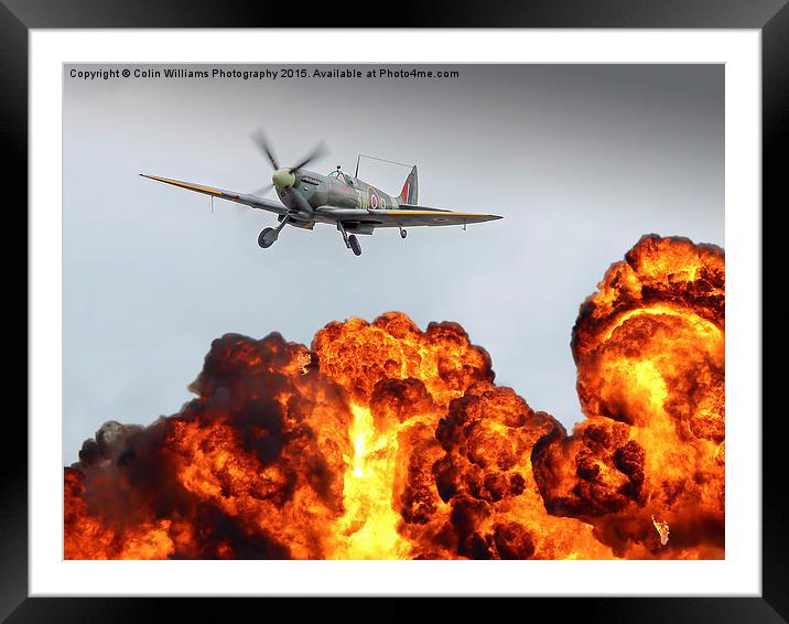  Spitfire Scramble Framed Mounted Print by Colin Williams Photography