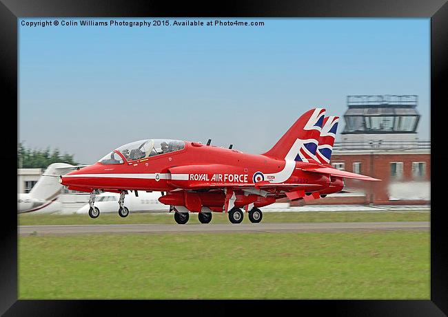  The Red Arrows Depart From Biggin Hill 2 Framed Print by Colin Williams Photography