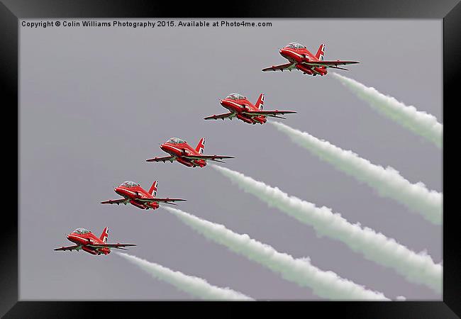  The Red Arrows Return To Biggin Hill Framed Print by Colin Williams Photography