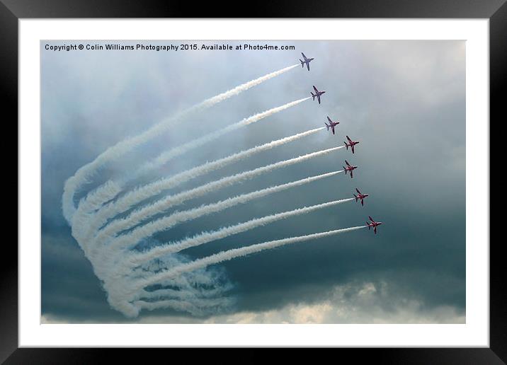  The Red Arrows Against A Cloudy Sky Framed Mounted Print by Colin Williams Photography