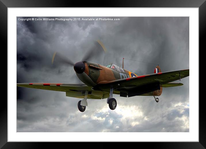  Guy Martin`s Spitfire on Finals Duxford 2015 2 Framed Mounted Print by Colin Williams Photography