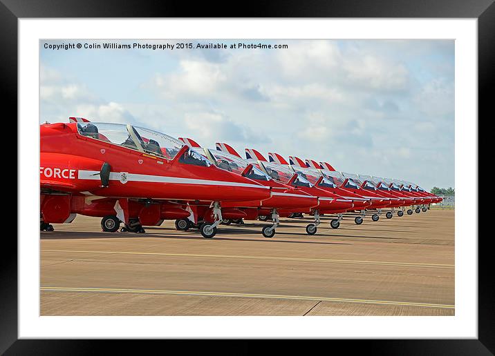  The Red Arrows RIAT 2015 4 Framed Mounted Print by Colin Williams Photography