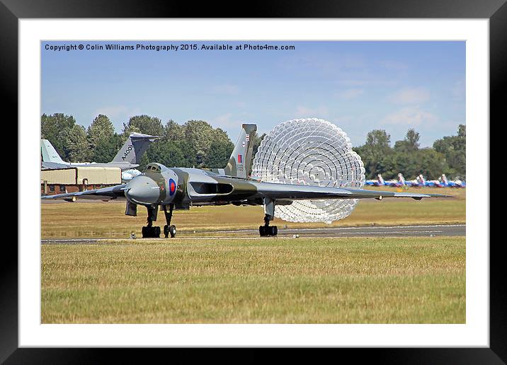 Avro Vulcan Landing Riat 2015 Framed Mounted Print by Colin Williams Photography