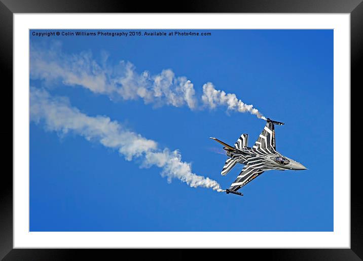  Lockheed Martin F-16A Fighting Falcon Riat 2015 3 Framed Mounted Print by Colin Williams Photography