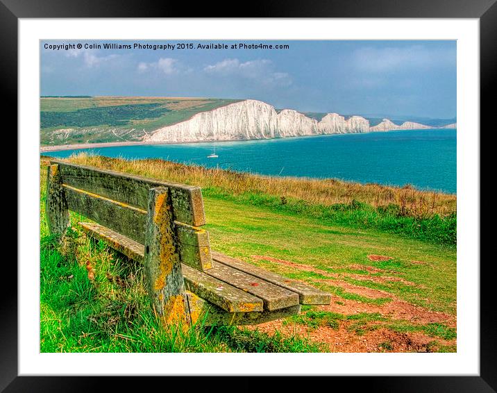 Bench and Seven Sisters Framed Mounted Print by Colin Williams Photography