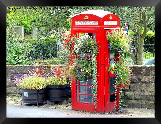  Telephone Box  Spofforth  North Yorkshire Framed Print by Colin Williams Photography