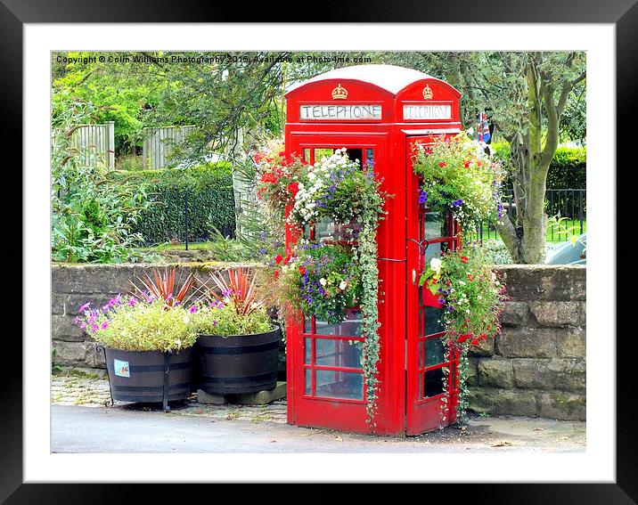  Telephone Box  Spofforth  North Yorkshire Framed Mounted Print by Colin Williams Photography