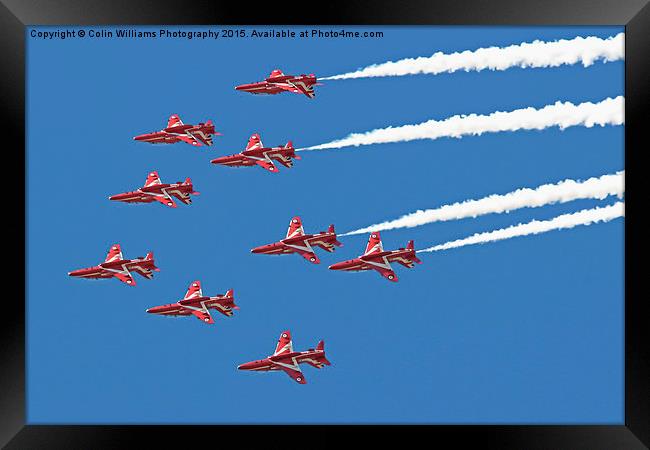  The Red Arrows RIAT 2015 10 Framed Print by Colin Williams Photography