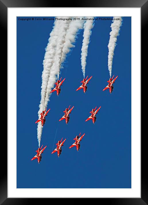 The Red Arrows RIAT 2015 12 Framed Mounted Print by Colin Williams Photography