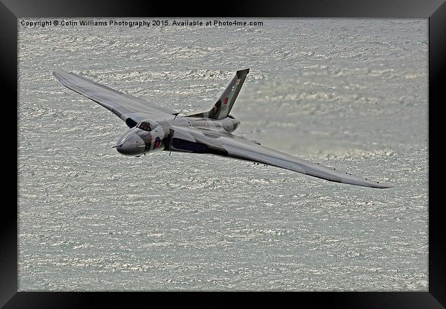  Vulcan XH558 from Beachy Head 2 Framed Print by Colin Williams Photography