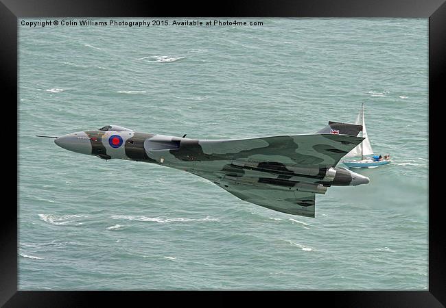   Vulcan XH558 from Beachy Head 3 Framed Print by Colin Williams Photography
