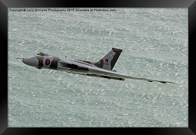  Vulcan XH558 from Beachy Head 4 Framed Print by Colin Williams Photography