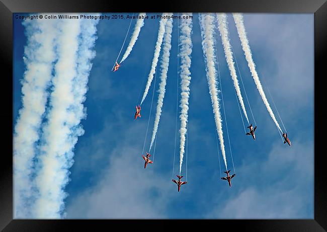    Red Arrows Eastbourne 3 Framed Print by Colin Williams Photography