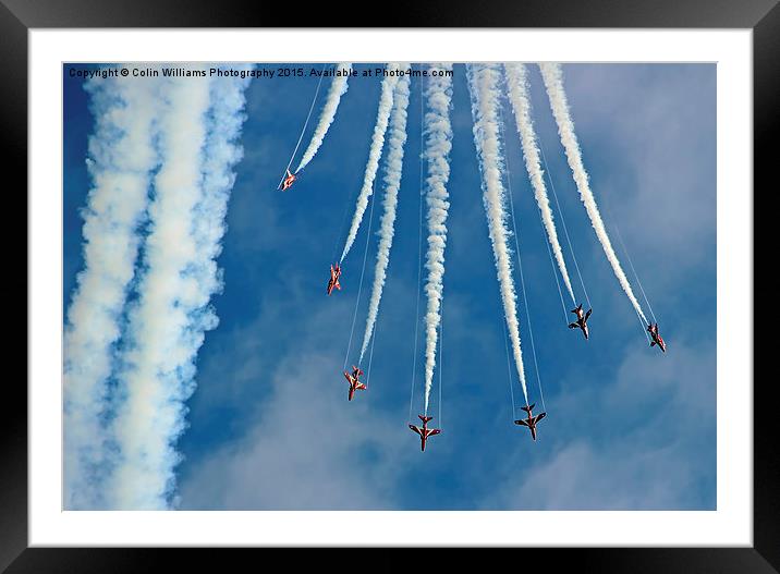    Red Arrows Eastbourne 3 Framed Mounted Print by Colin Williams Photography
