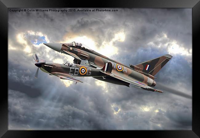   Spitfire and Typhoon Battle of Britain 2 Framed Print by Colin Williams Photography
