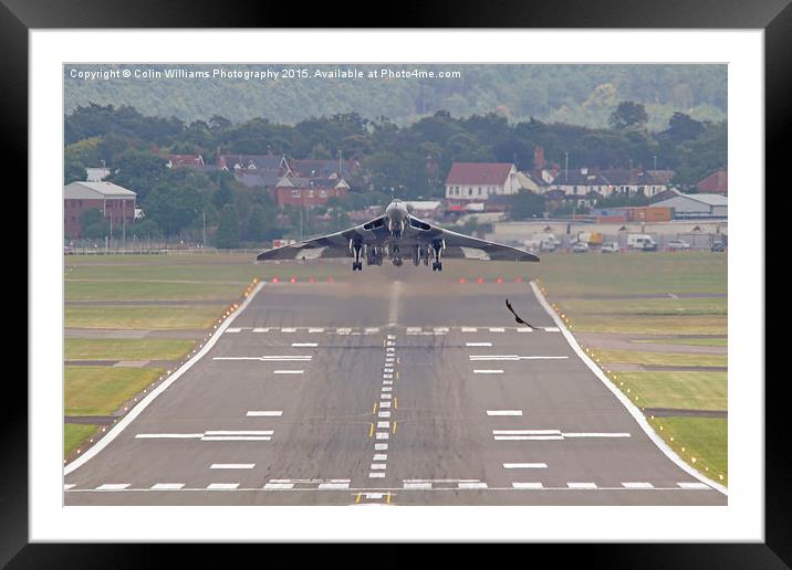    Vulcan To The Skies - Farnborough 2014 2 Framed Mounted Print by Colin Williams Photography