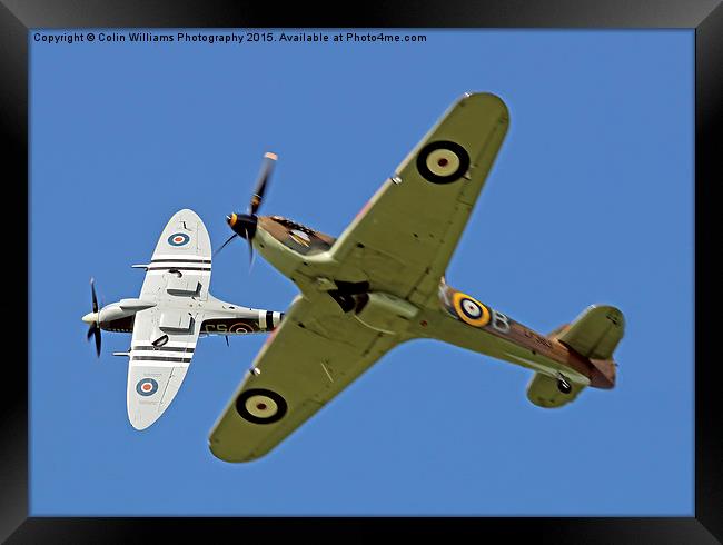   Hurricane And Spitfire 4 Framed Print by Colin Williams Photography