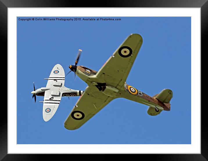   Hurricane And Spitfire 4 Framed Mounted Print by Colin Williams Photography